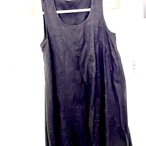 Anthropologie black cotton dress romper embroidery top